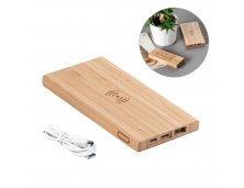 57909-3 - Bateria Porttil/Power Bank Wireless em Bambu