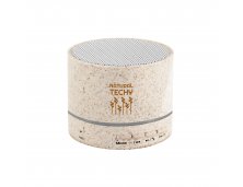 57930 - Caixa de Som Porttil com Microfone em Fibra de Palha de Trigo e ABS