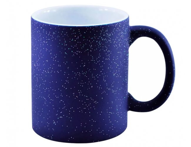 9080 - Caneca Mgica em Cermica 325 ml (azul glitter colorido)