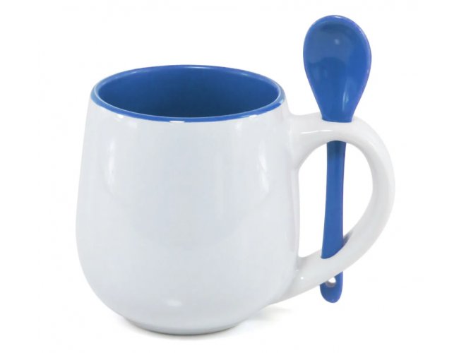 9155 - Caneca Belly 295 ml (colher e interior azul)