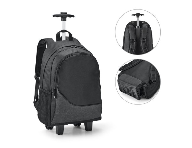 92183 - Mochila CARDIFF Trolley para Notebook em 300D com 2 Rodas Duplas