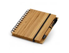 93485 - Caderno A5 com Capa Dura em Bambu