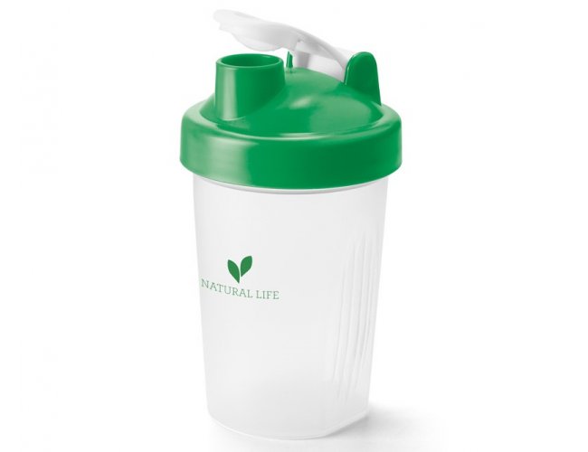 94619 - Shaker em HDPE 550 ml com Tampa Flip Top em PP (9,3 x 16 cm)