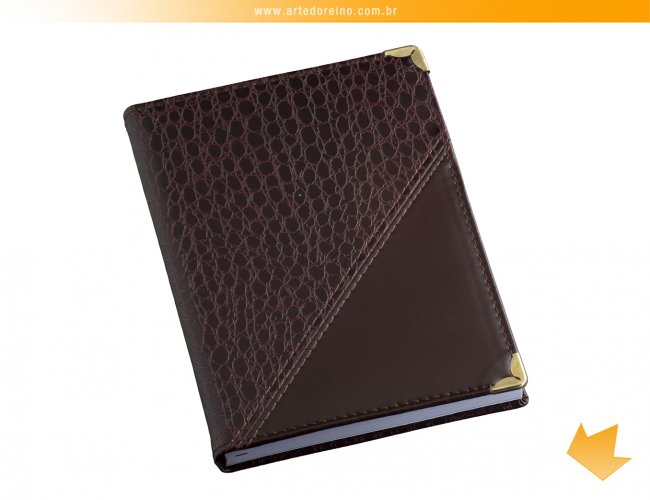 112L - Agenda Capa Croco Diagonal Vinho