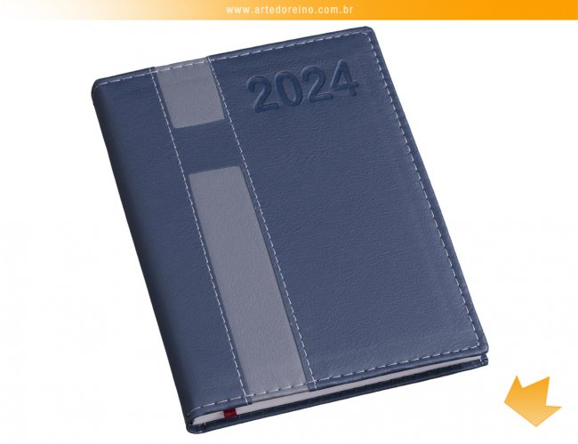 134L - Agenda Capa Vertical Azul com Caneta