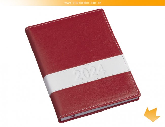 136L - Agenda Capa Horizontal Vermelha