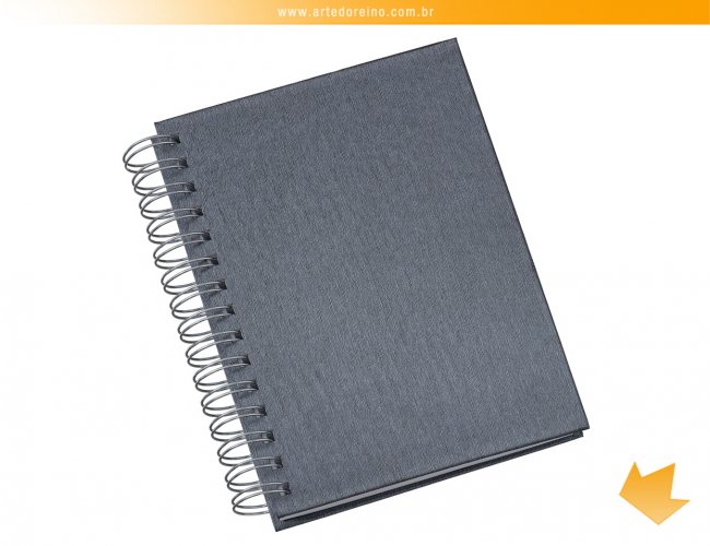 280L - Agenda Wire-o Metalizada Lisa Grafite