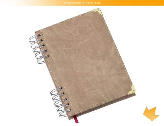 287L - Agenda Wire-o Luxo Capa Marrom