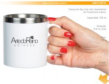 IC-00330 - Caneca em Ao Inox/Poliestireno - 300 ml