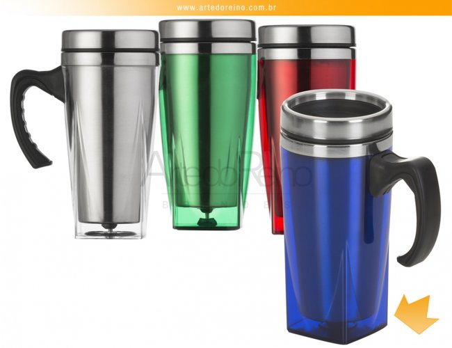 01071 - Caneca Acrlica/Plstica 450ml com Interior em Inox