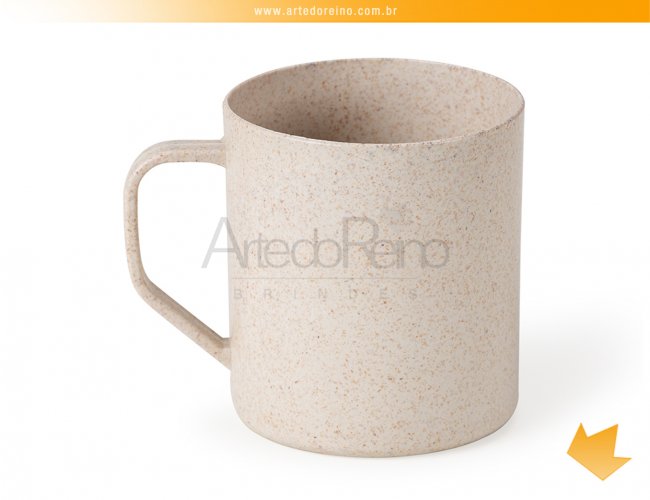 14508 - Caneca Plstica e Fibra de Arroz 400ml