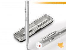 91821 - Caneta Esferogrfica em Metal com Ponteira Laser e LED