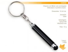 CH-00351 - Chaveiro em Metal com Ponta Touch Personalizado