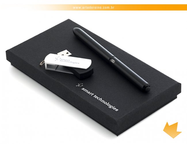 57334-2 - Conjunto com Caneta Esferogrfica e Pen Drive 8 Gb