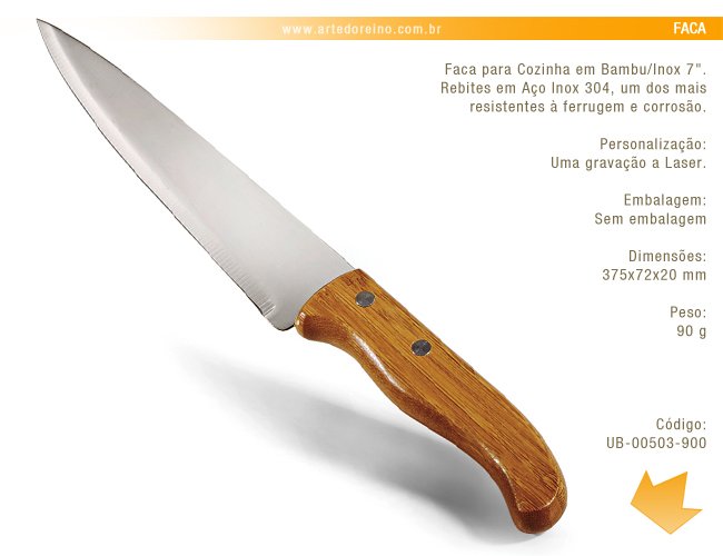 UB-00503-900 - Faca para Churrasco Personalizada