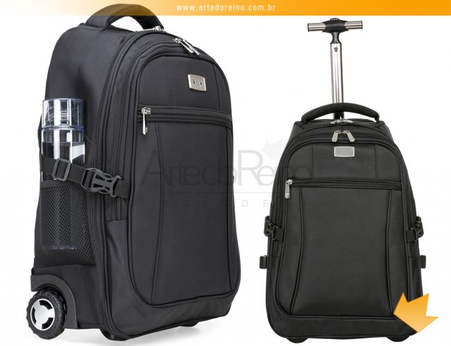 14578 - Mochila para Notebook em Polister com Rodinha