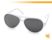38250-06AR - Óculos de Sol Branco Aviador tipo Rayban