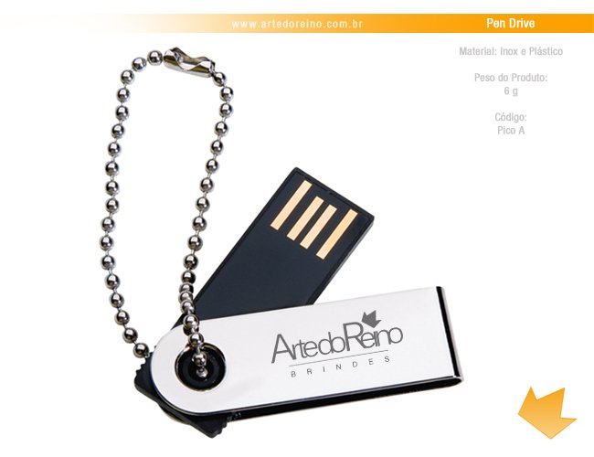 picoA - Brinde Pen Drive Pico Personalizado