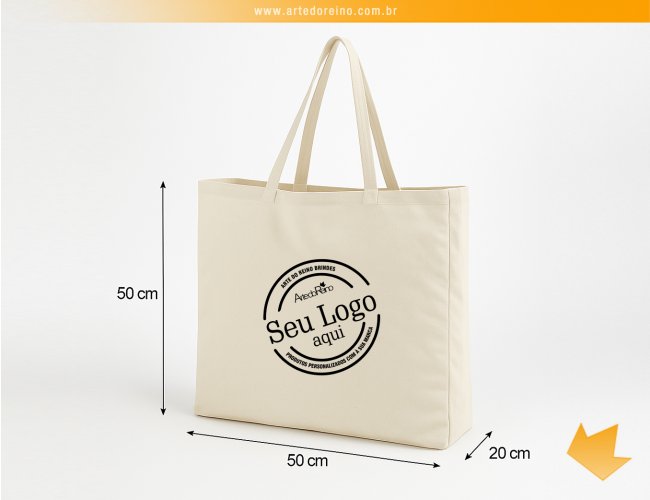 15072 - Sacola 100% Algodo Cru 190 g/m (50 x 50 x 20 cm)