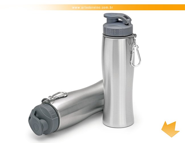 13203 - Squeeze em Inox com Mosqueto 750ml Personalizada