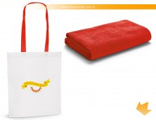 58377 - Toalha de Praia com Sacola Non-Woven (TNT)