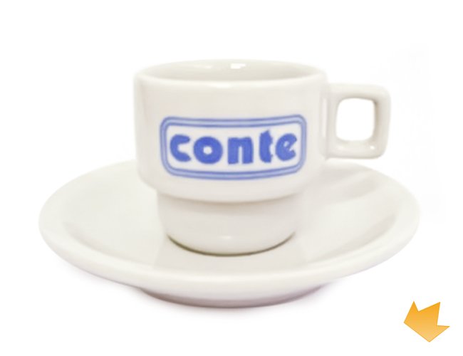 ARXC-0008 - Brinde Promocional Xcara de Porcelana Atenas para Caf com Pires 75 ml Personalizada