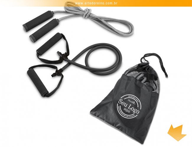 98086 - Kit Fitness Composto por Elstico e Corda de Pular