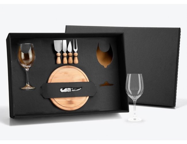 KT-90003 - Kit para Queijo e Vinho - 8 peas