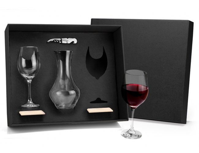 KT-90067-3 - Conjunto para Vinho com 2 Taas - 6 peas