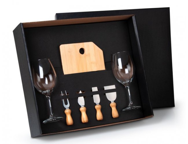 KT-9032Q-2 - Kit para Queijo e Vinho - 7 peas